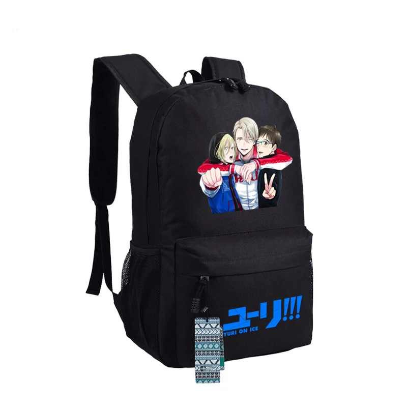 Школьный портфель YURI on ICE с мультипликационным изображением Victor Nikiforov Yuri Plisetsky