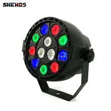 2 шт./партия СВЕТОДИОДНЫЙ сценический светильник с эффектом 12x3 Вт, плоский прожектор RGBW DMX512, диско-диджейская лампа KTV, вечерние прожекторы с подсветкой, Dmx точечный светильник