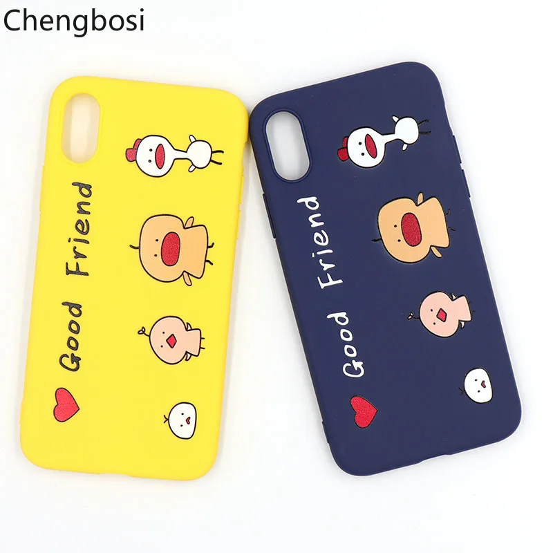 

Cartoon Cute Lovely Duck Phone Case for Xiaomi Mi 8 6X A2 Redmi 6A 6 Back Cover Soft Anti-knock Matte TPU Fitted Phone Cases