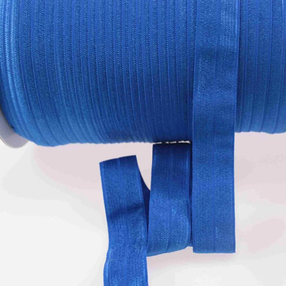 

25mm 1 inch #350 Royal blue solid fold over elastic 100 yards/lot free shipping