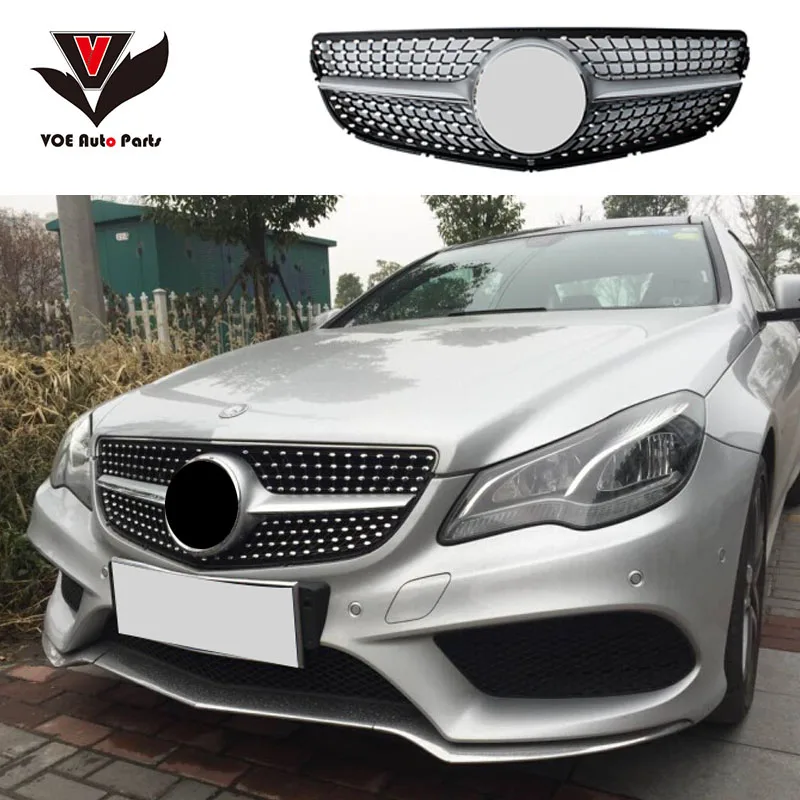  2014 2015 2016 W207 Diamond Style Front Racing Grill Grille for Mercedes-Benz E-class W207 Coupe 2-