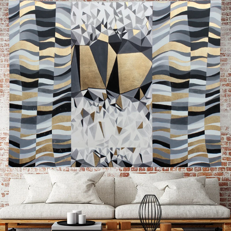 Personality Geometric stripe abstract wall hanging structure yellow Tapestries hippie Psychedelic Wall carpet Hanging Home Decor Personality Geometric stripe abstract wall hanging structure yellow Tapestries hippie Psychedelic Wall carpet Hanging Home Decor
