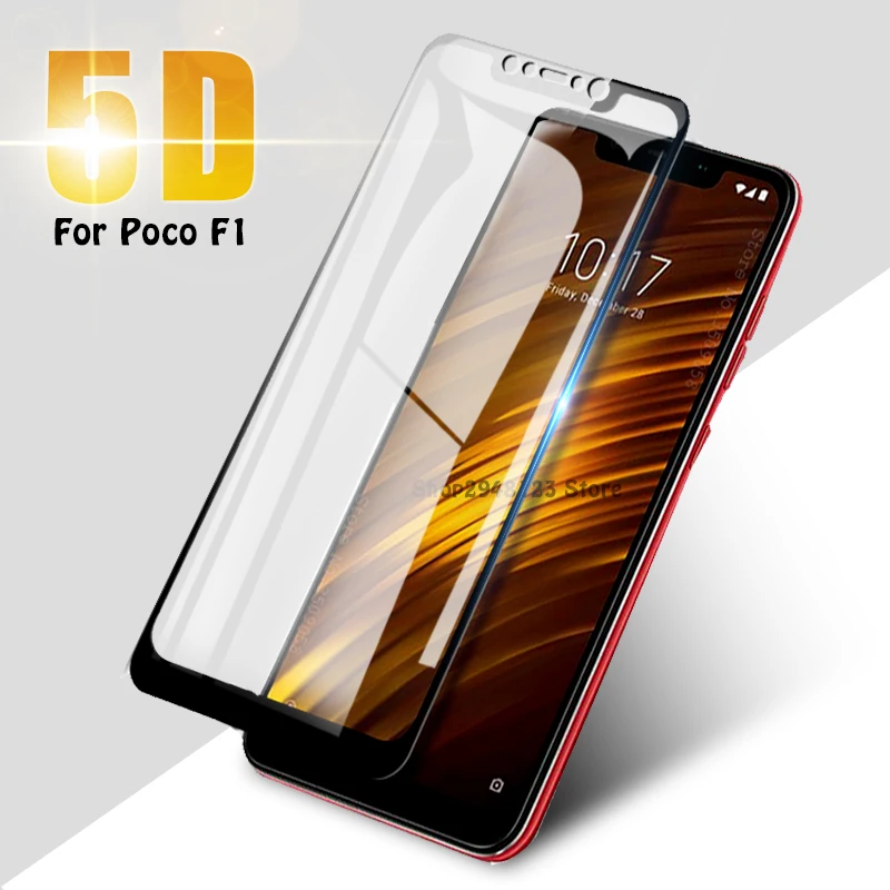

5d Protective glass for Pocophone f1 screen case For xiaomi mi f1 tempered glas on poco poko Little pocophon f1 pocophonef1 film