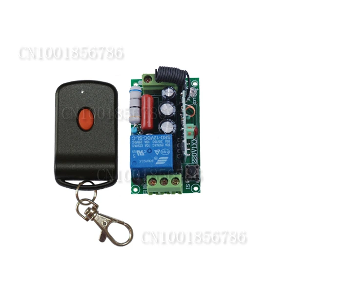 

1Channel AC 220V 10A Remote Control Switch Relay Output Radio Receiver Module and Transmitter