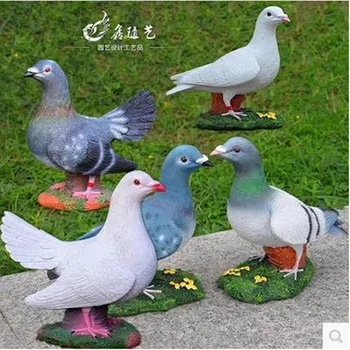 

Original home decorations resin bird house crafts Wedding office arts Christmas gift Lucky dove of peace furniture European Masc