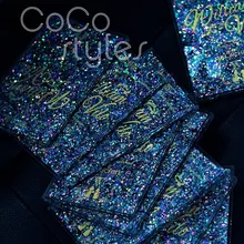 Coocostyles изготовленный на заказ роскошный Шелковый экран акриловый пригласительный билет с мерцающим порошком дизайн для звезды свадьбы