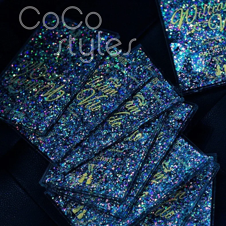  Coocostyles custom made luxury silk screen acrylic invitation card with shimmering powder design fo - 32872159372