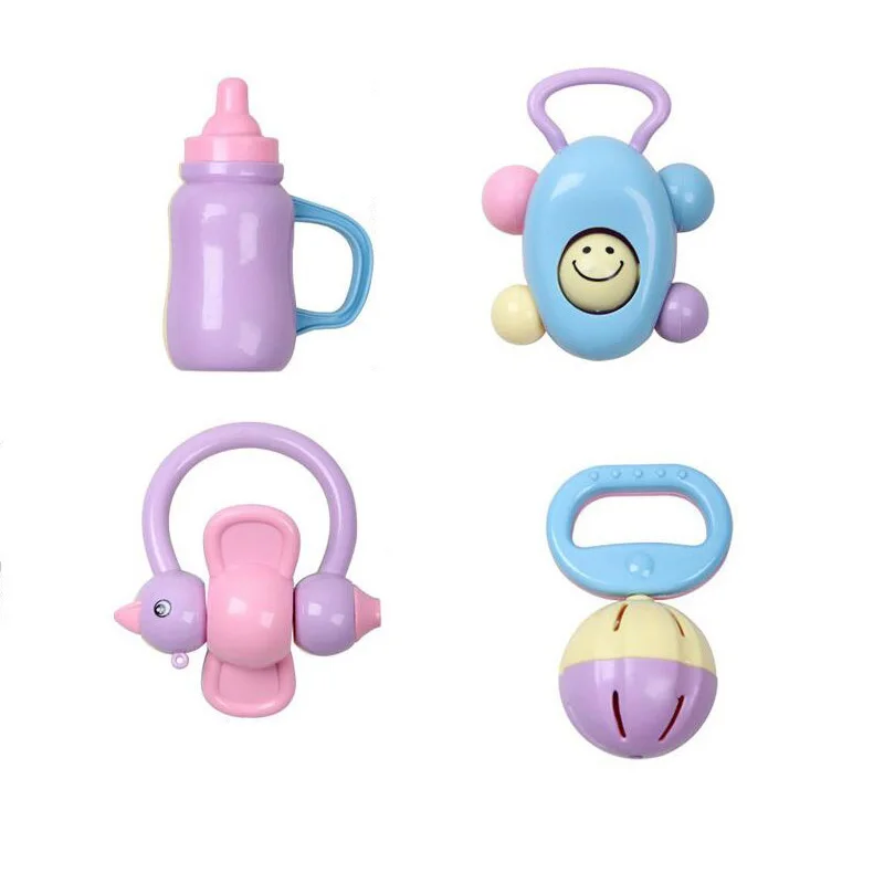 4Pcs / Lot 2017 New baby toys rattles 0 1 years old baby rattles children's toysin Baby Rattles