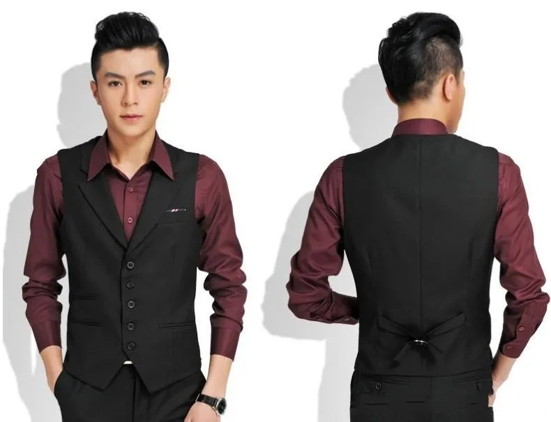 Brand New Groom Vests 3 Colors Groomsmens/Best Man Vest Custom Made Size and Color Five Buttons Wedding/Prom/Dinner Waistcoat