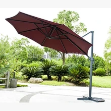 3*3 метра алюминиевый большой зонтик садовый зонтик от солнца зонтик для патио крышка Солнцезащитный козырек для Уличной Мебели Чехлы вращение на 360 градусов