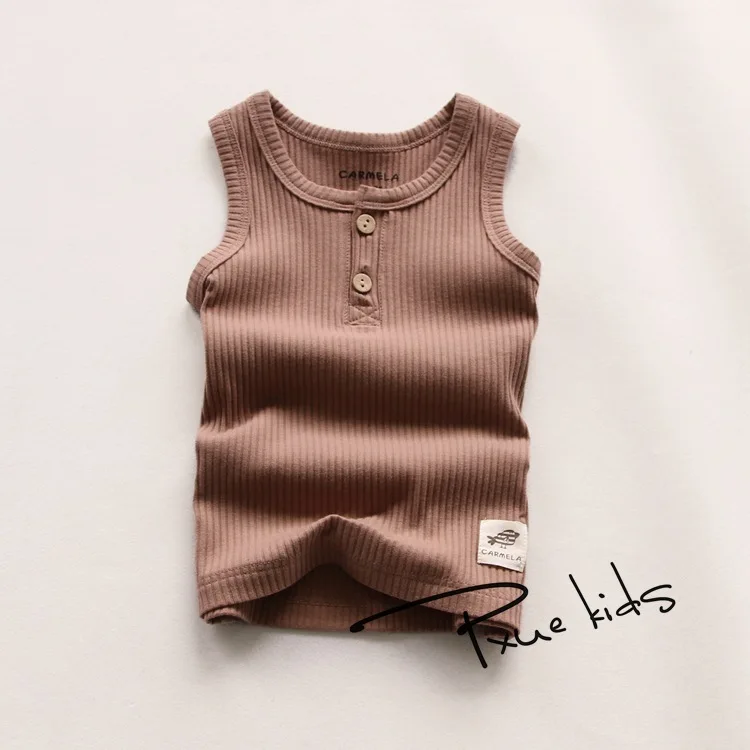 

New Arrival Summer Child Cool brand Vest Kids Cotton Casual Sleeveless Comfortable T- Shirts for Cute Boys Girls Sport Vests