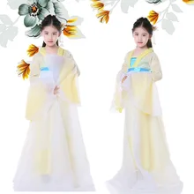 Новое поступление; детский Китайский народный старинный китайский костюм; Одежда для девочек; костюм принцессы для костюмированной вечеринки; одежда для детей; 9
