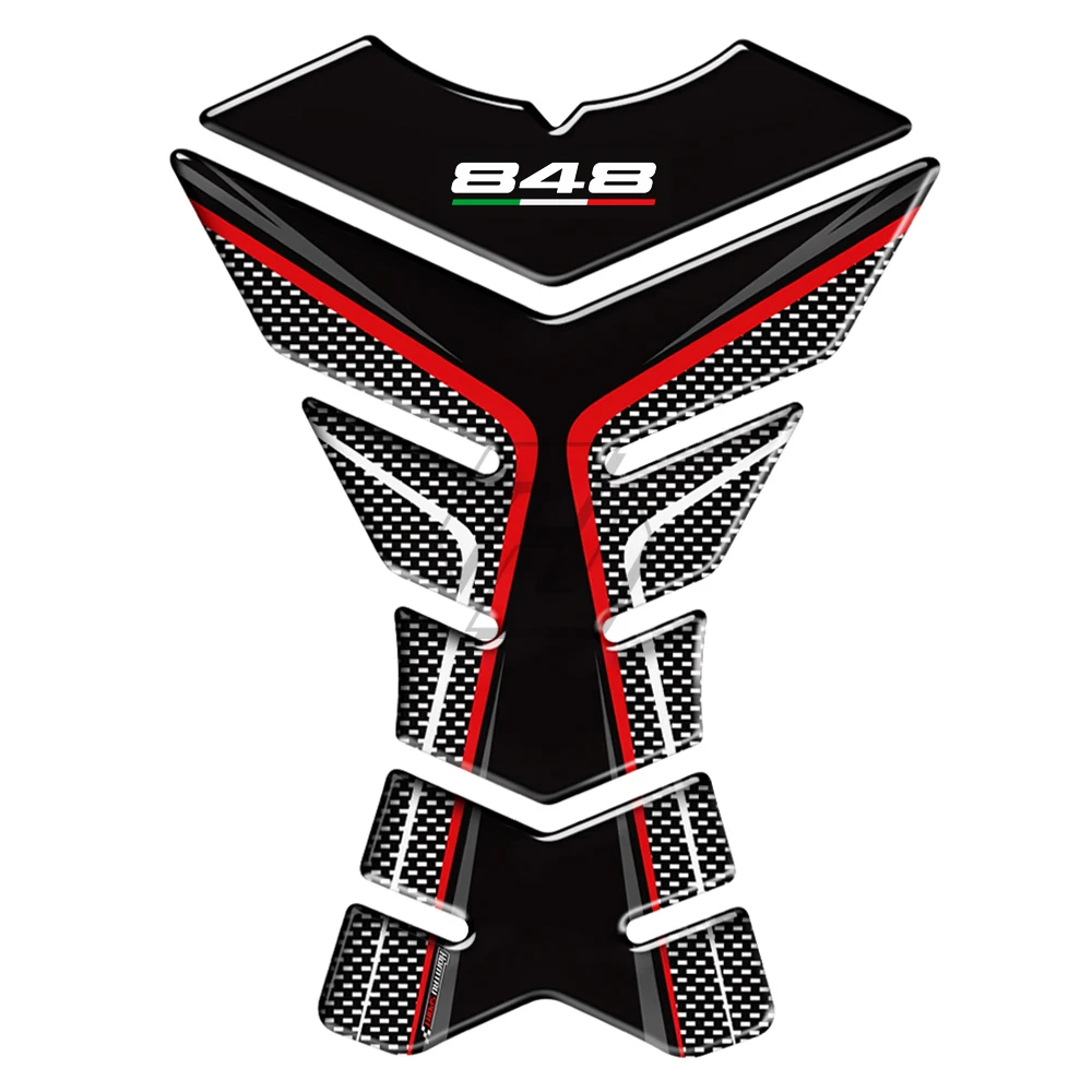 

3D Resin Motorcycle Tank Pad Protector Decal Stickers Case for Ducati 848 EVO Tankpad