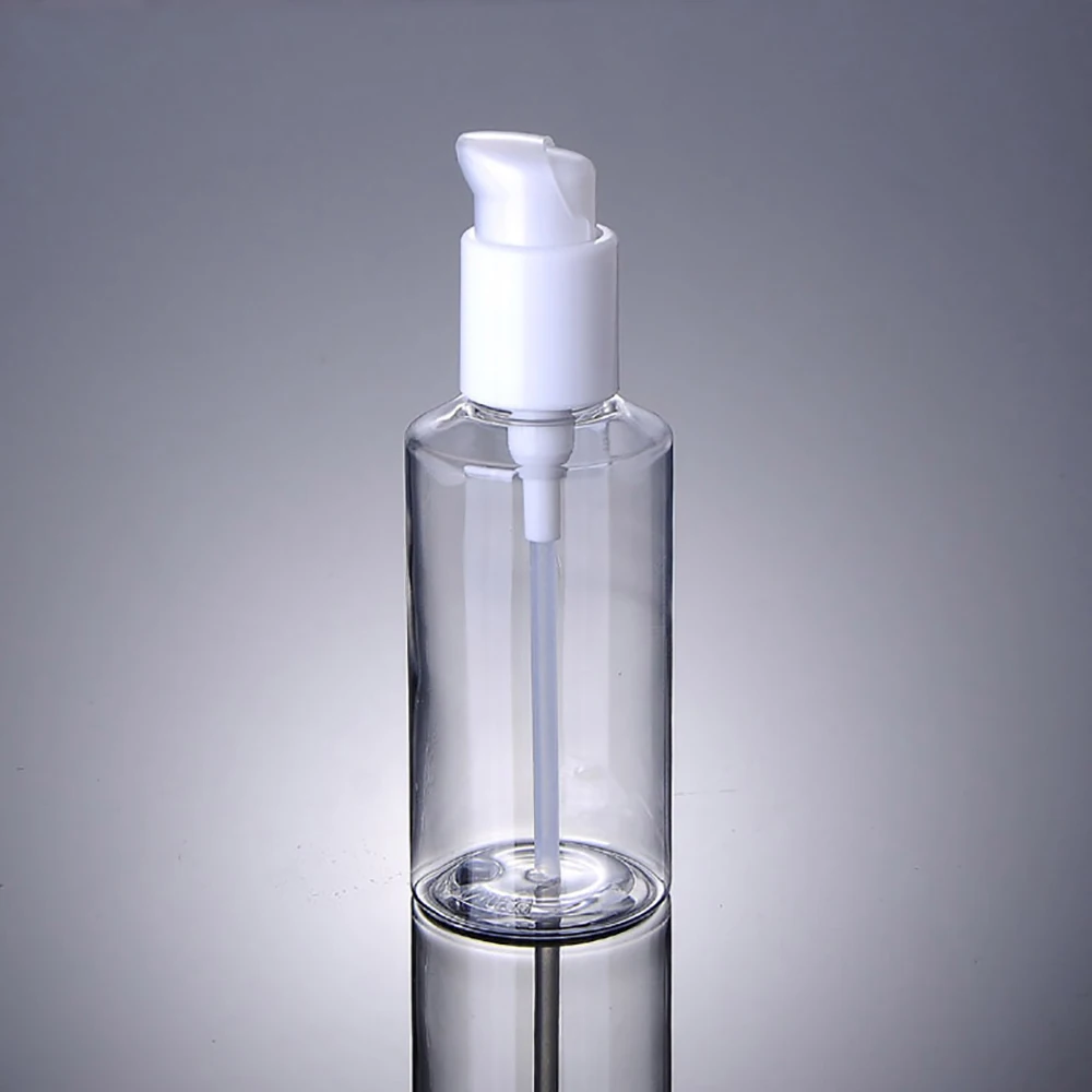 

100PCS A LOT 150ml plastic cosmetic packaging for hair oil packaging, PET bottle with white head pump bottle