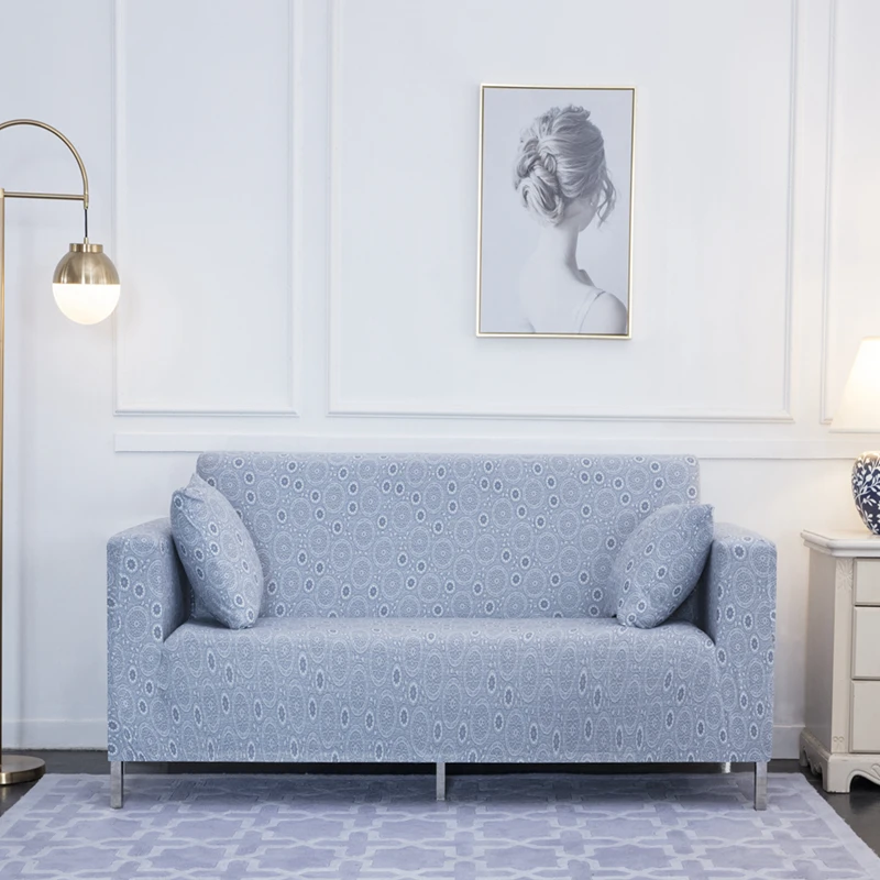 Эластичные чехлы для диванов с принтом противоскользящие моющиеся секционный диван крышка один/два/три/четыре места - Цвет: Color 21
