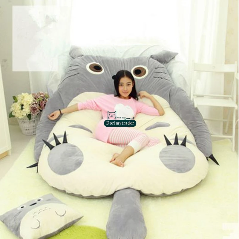 Dorimytrader quality pop anime totoro plush beanbag soft tatami sofa carpet mattress sleeping bag Christams gift decoration 5 sizes DY61851 (3)