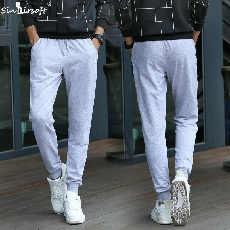 

Joggers Sport Stretch Trousers Men Soft Casual Full Length Pencil Pants Male Skinny Drawstring Waist Lightweight Sweatpants Hot