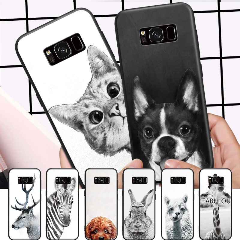 Милый чехол для телефона Xiaomi A1 5X RedMi 4A 4X 5 Plus Huawei Honor 6X 7X P8 P9 P10 P20 Lite Черный