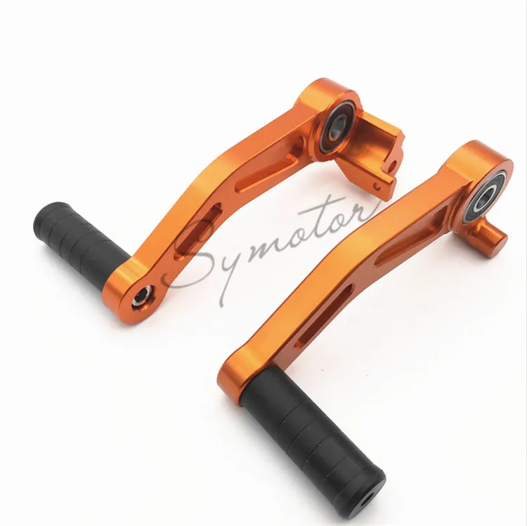 1 par naranja de la motocicleta CNC Alu de embrague de freno Gear Pedal palancas para KTM Duque 125, 200, 390, 2013-2015 moto freno pinza de freno