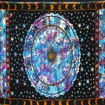

Indian Mandala Printed Tapestry Wall Hanging Hippie Throw Bohemian Twin Bedspread Beach Yoga Mat Throw Multi-purpose Towel
