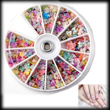

by dhl or ems 500set Multicolor Acrylic Nail Art Decoration Glitter Rhinestones