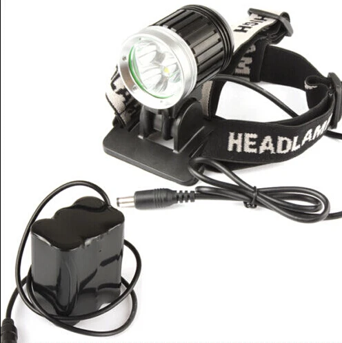 

SecurityIng 1800Lm Bike Headlight 3x XM-L T6 LED Headlamp Bicycle Light + 6600mAh Battery Pack