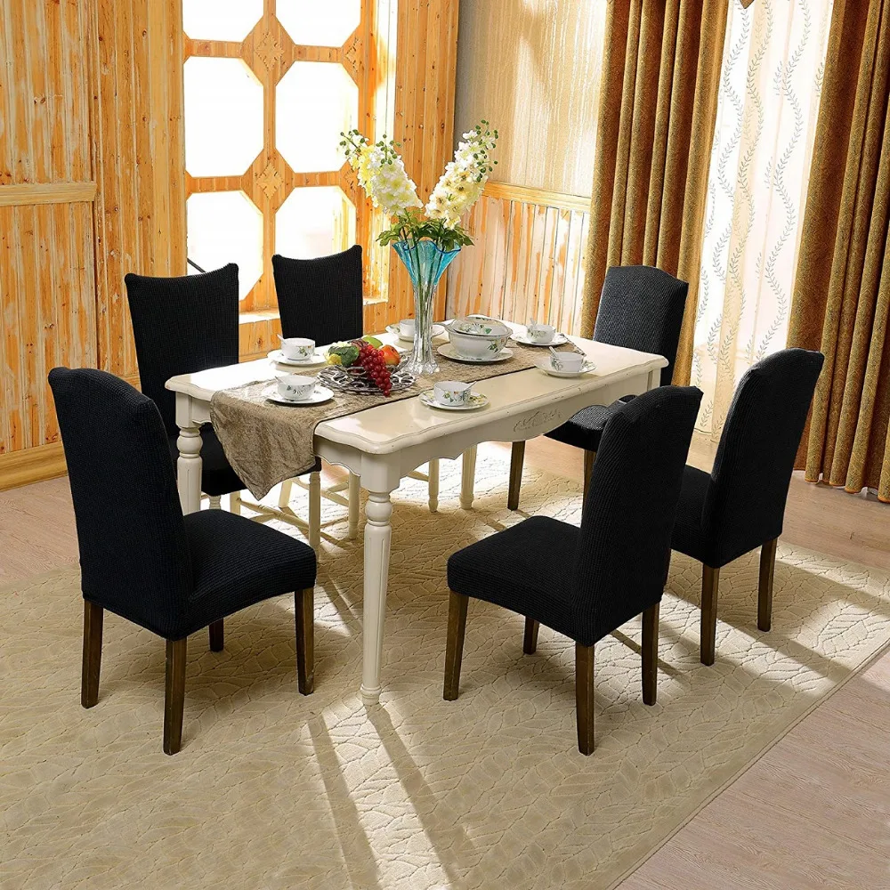 

Lanuit Store Dyed Jacquard Stretch Dining Room Chair Slipcovers, 2 Pieces, Multiple colors
