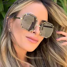 Новые Элегантные толстые линзы мужские Квадратные Солнцезащитные очки Для женщин Модные оттенки UV400 Винтаж очки 47024