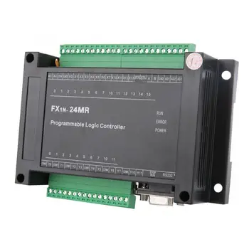 

Programmable Logic Controller PLC Industrial Control Board w/RS485 Communication Port 14 Input 10 Output 24V 5A FX1N-24MR Module