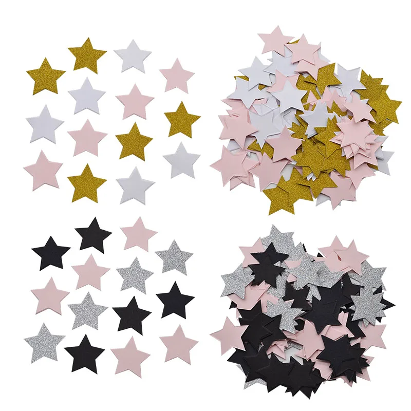 100Pcs 3CM Paper Confettis Stars Table Confetti Sprinkles Birthday
