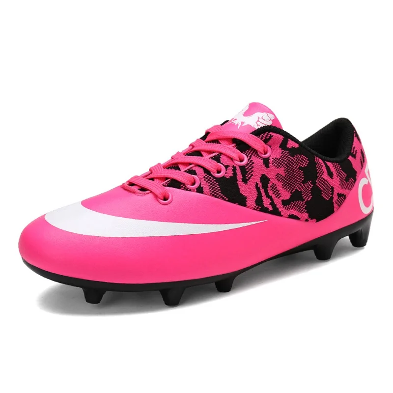 Оригинальные мужские сникерсы Superfly Legend 7 Elite CR7 футбольные ботинки дышащие школьные тренировочные Бутсы для мальчиков и девочек - Цвет: Розовый