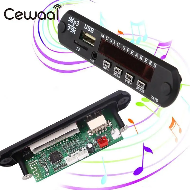 Cewaal DC5V автомобильные транспортные средства MP3 WMA декодер доска аудио модуль USB FM TF радио для автомобиля MP3 аксессуары