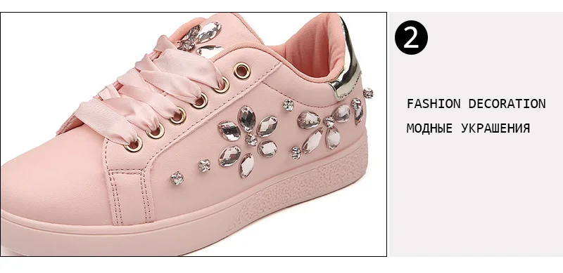 YWEEN Brand New Women Flat Shoes Women Pearl Espadrille Soft Leather Rhinestone Sneaker Shoes Female Round toe loafers