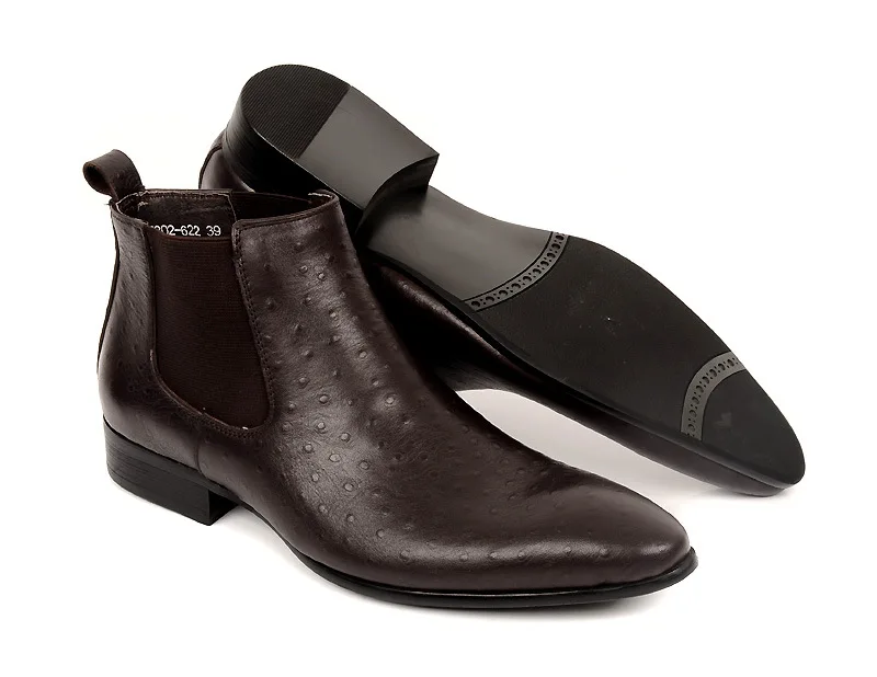 Модные мужские туфли в деловом стиле с острым носком; цвет черный, коричневый; ботильоны; Мужские модельные туфли из натуральной кожи; официальная обувь