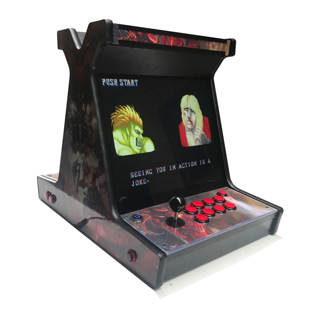 

22 inch mini game machine with 645 in 1 PCB/mini desktop arcade cabinet/table top arcade cabinet
