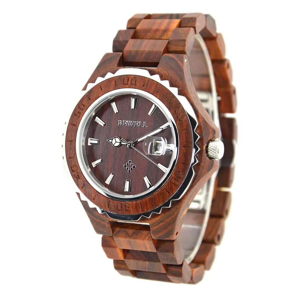 BEWELL WOODEN WATCH