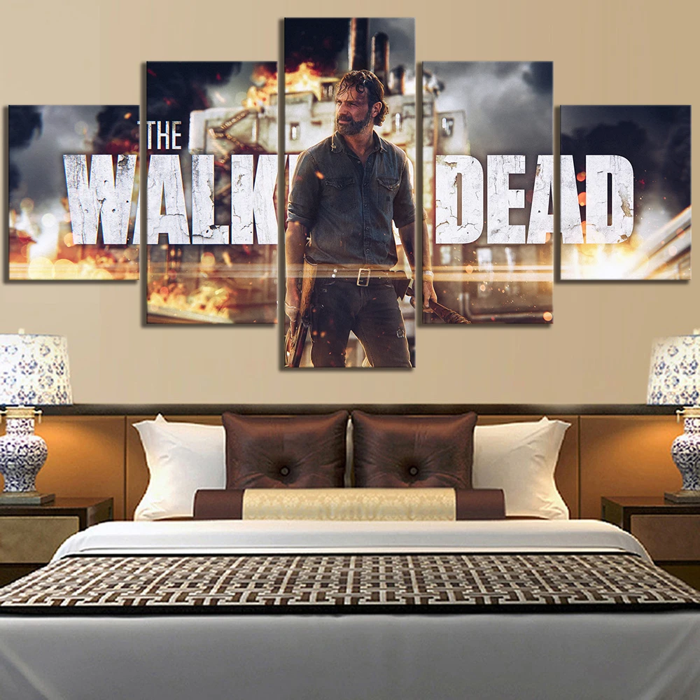 Poster The Walking Dead Season 4 5 TWD Rick Daryl Art Wall Cloth Print 515 
