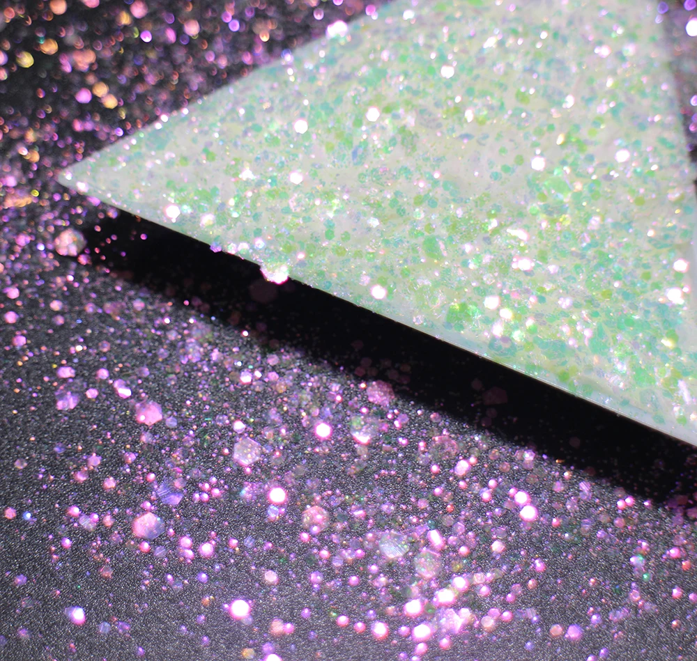 

30g/pack,12 Styles! Mix Hexagon Shapes Sequins, Iridescent Rainbow Shining Color Slices 3D Nail Art Glitters Paillettes#S150~161
