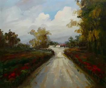 

Hand Painted Landscape Oil Painting The House of Distance Home Decoration Wall Art Drop Shipping