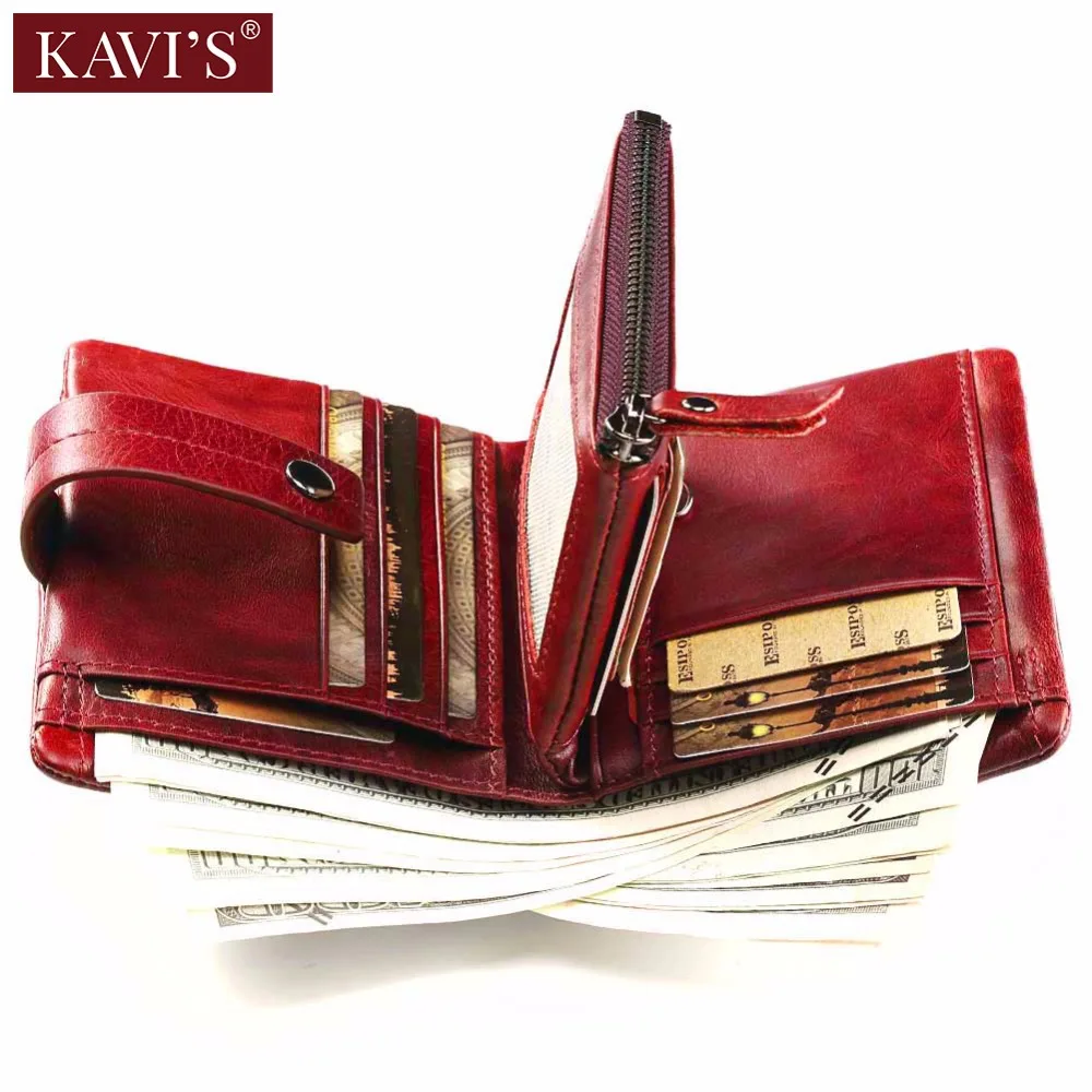 

NEW 2018 Women Coin Purse Small Wallet Female Walet Portomonee Clamp for Money Bag Lady Zipper and Vallet Genuine Leather