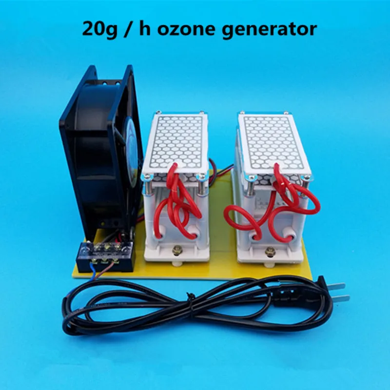 

20g/h Ozone Generator Double Plate Ozonizer Water Disinfection Treatment Air Purifier Air Water Generator