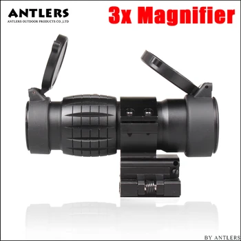 

Tactical 3x magnifier Riflescope 3X Magnifying Scope Focus Adjusted With Flip Up Mount For Hunting CS Game 20mm Rifle Gun Rail
