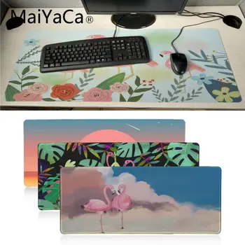 

Maiyaca Boy Gift Pad Flaming Flamingos Laptop Gaming Mice Mousepad Locking Edge gaming Mousepad Mat Keyboard Mat Table Pad