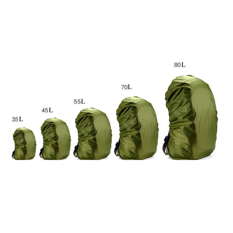 1 шт. нейлоновый армейский зеленый камуфляж дождевик 35-80L легкий водонепроницаемый рюкзак сумка дождевик для дорожная сумка