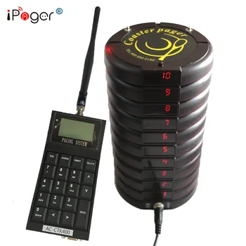 

BJHP competitive price wireless table calling system(1 keypad with 10 pagers)