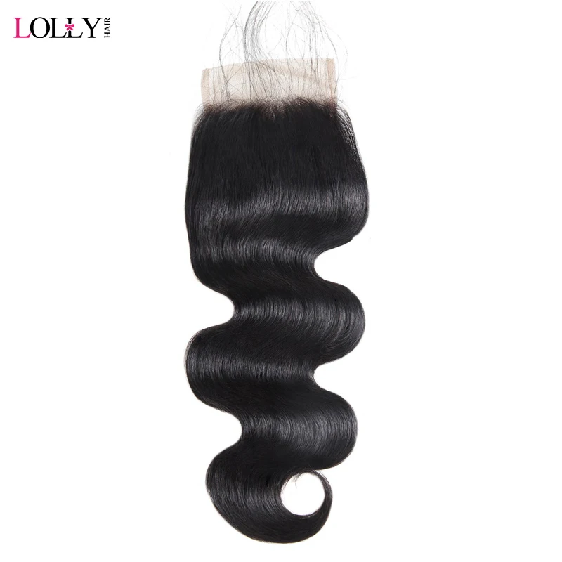 

Lolly Peruvian Body Wave Hair Closure Free/Middle/Three Part Non Remy Hair Closure 100% Human Hair Lace Closure with Baby Hair