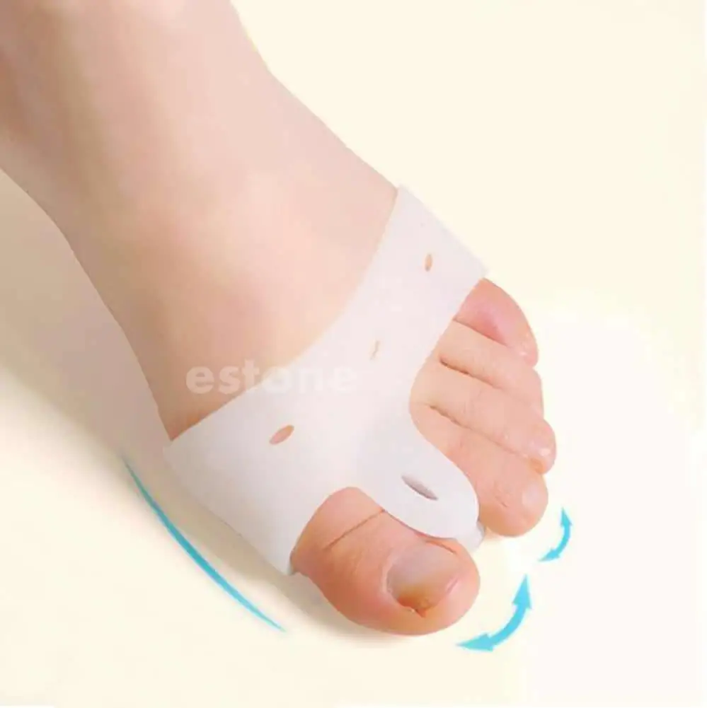

1 Pair New Silicone Toe Hallux Valgus Separators Straighteners Bunion Relief