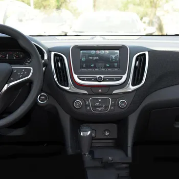 

For Chevrolet Equinox 2017 1PC ABS Chrome Car Navigation Control Panel Outlet Decorative Fram Cover Trim Car Styling Accessories