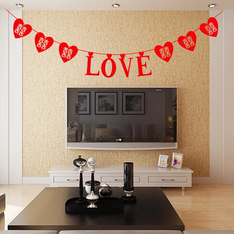 

3M Long Red Heart Shape with Love party favors wedding decoration supplies