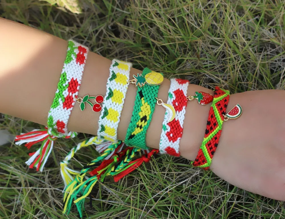 pineapple woven friendship bracelet 